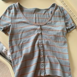 button up american eagle top